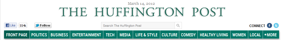 Catégories des blogs du Huffington Post